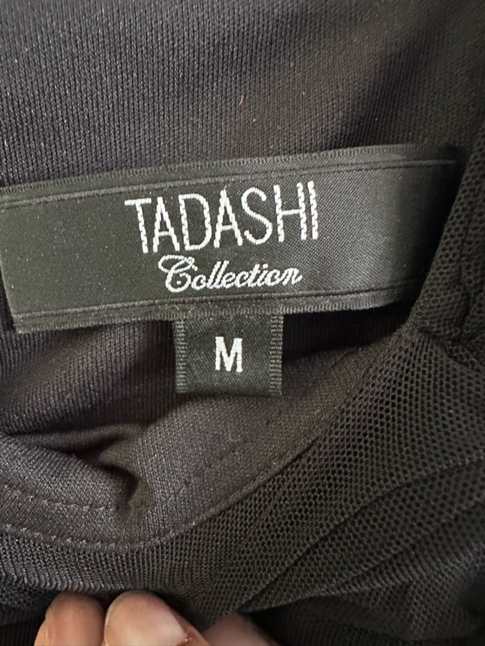 Tadashi Collection Black Ruched Cocktail Dress One Shoulder Jersey Bodycon M - Picture 5 of 14